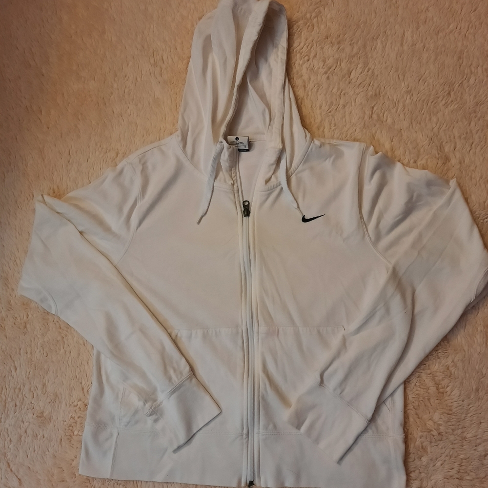 Nike White Zip-Up
